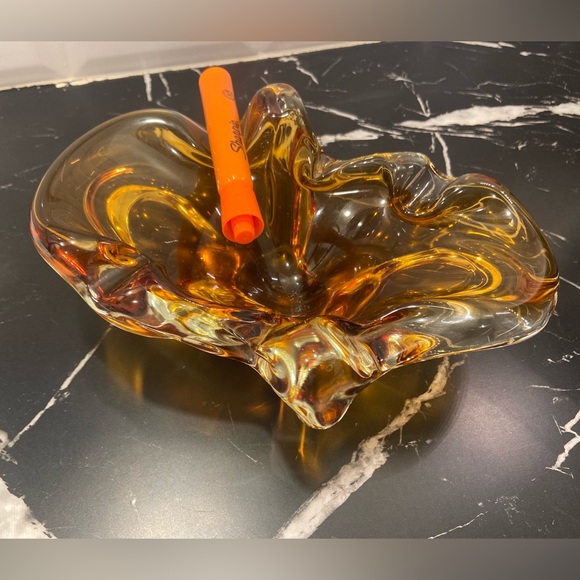 Vintage MCM blown glass ashtray - Picture 7 of 8